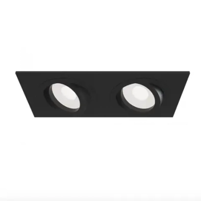 Светильник встраиваемый Vaes MARS Q2, чёрный, поворотный, 2 × GU10