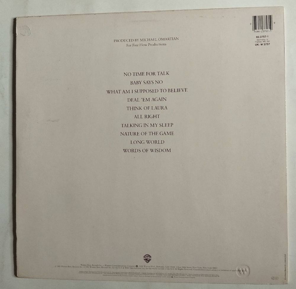 Винтажная виниловая пластинка LP Christopher Cross Another Page (Germany 1983)