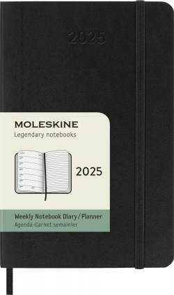 Еженедельник Moleskine (DSB12WN2) Classic Soft WKNT Pocket 90x140мм 144стр. мягкая обложка черный