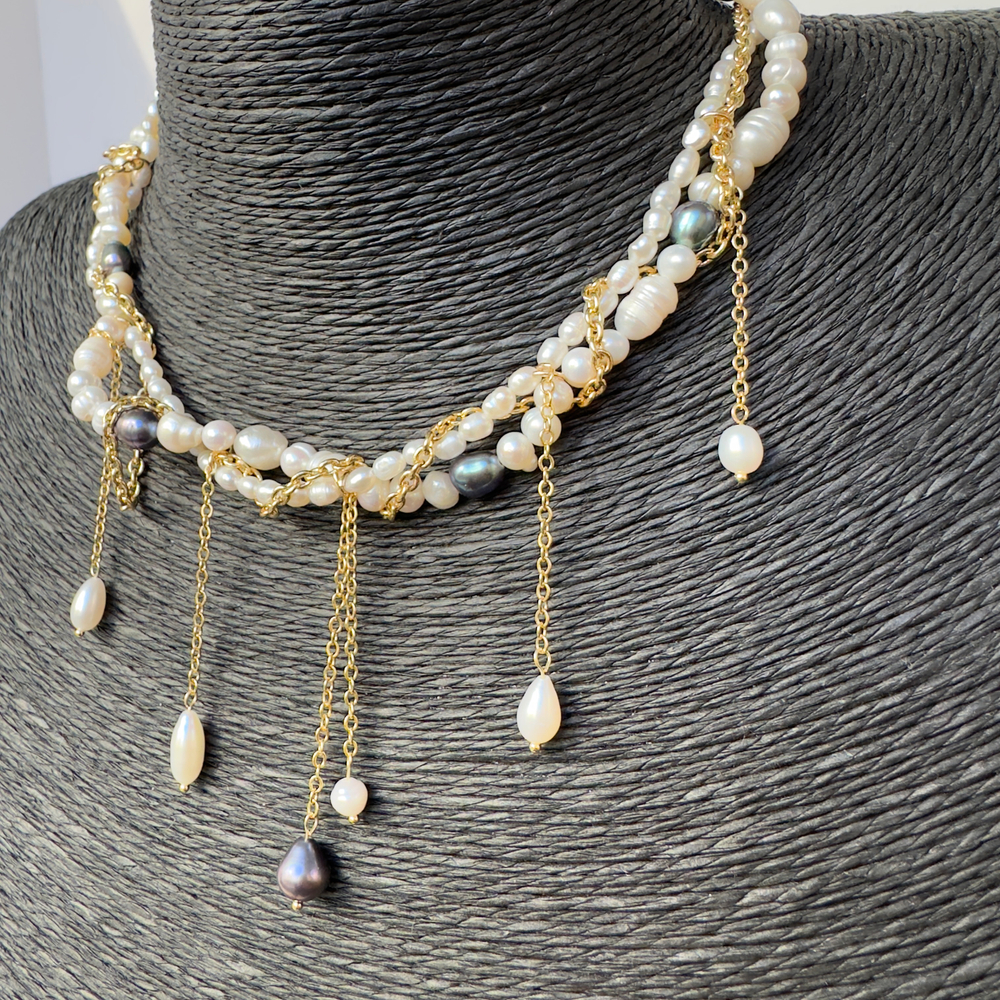 Колье "Жемчужный каскад"