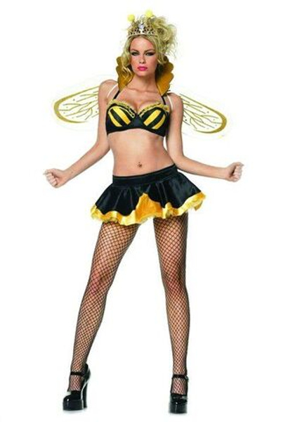 Костюм королевы пчел (Размер: M-L) (Цвет: черный с желтым)