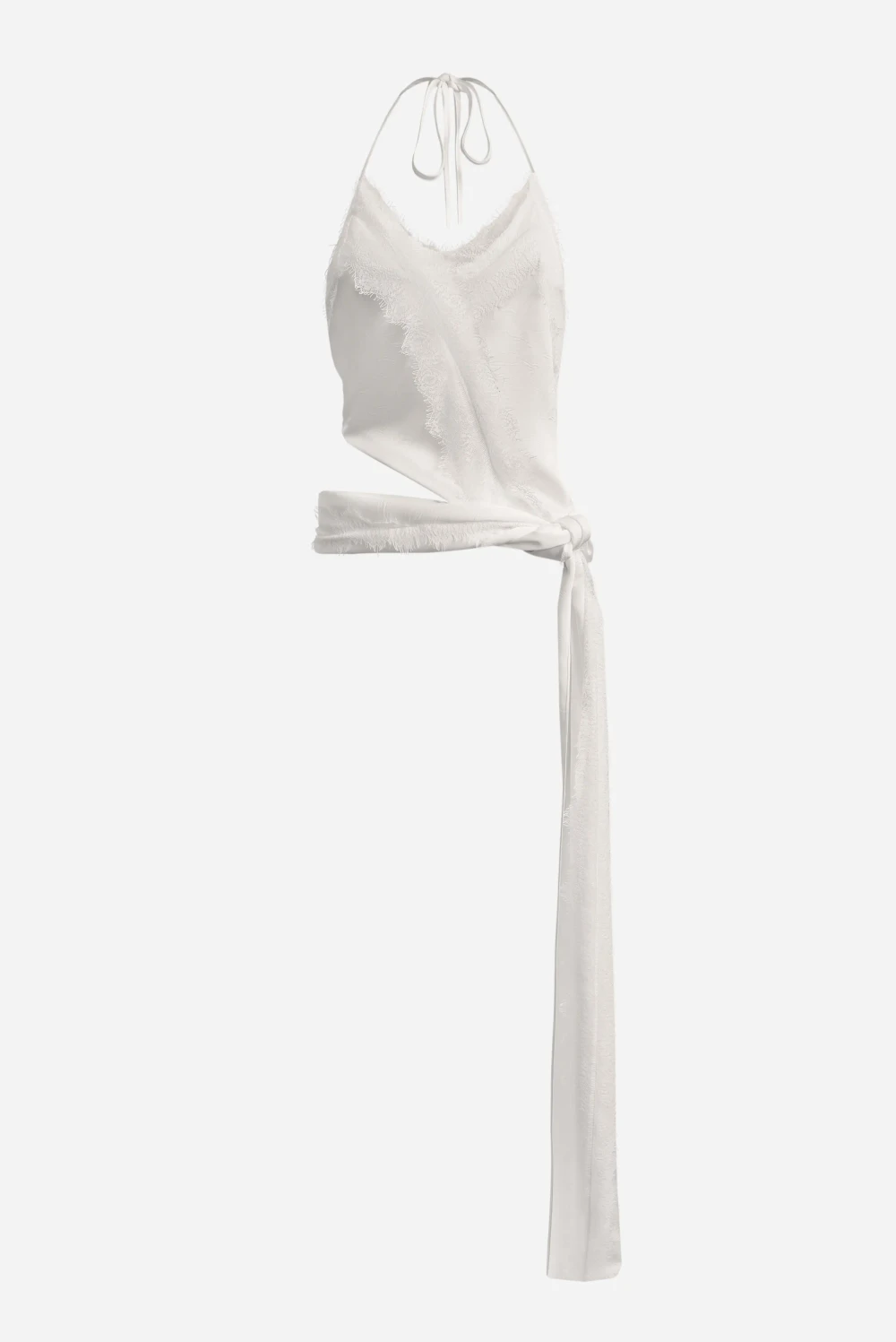 Топ с кружевом черный