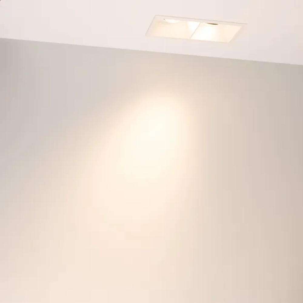 Светильник MS-FLOW-BUILT-S157x85-2x12W Warm3000 (WH, 55 deg, 230V) (Arlight, IP20 Металл, 5 лет) 055920