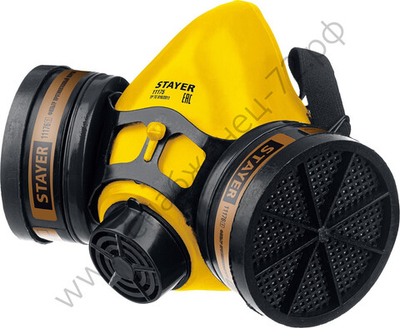 STAYER HF-6000 два фильтра A1 в комплекте, респиратор противогазовый (11175)