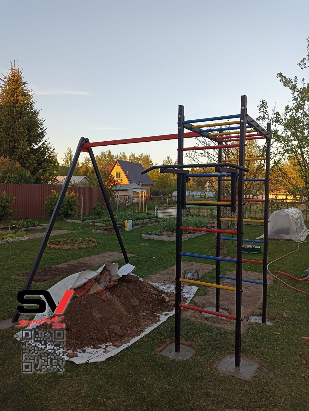 Монтаж уличного спортивно-игрового комплекса Sv Sport