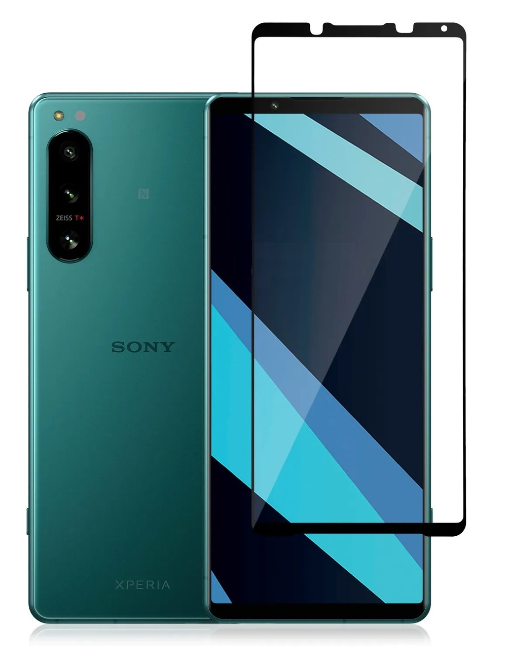 Закаленное стекло 3D для смартфона Sony Xperia 1 IV (Mark 4) с 2022 года с тонкой черной рамкой