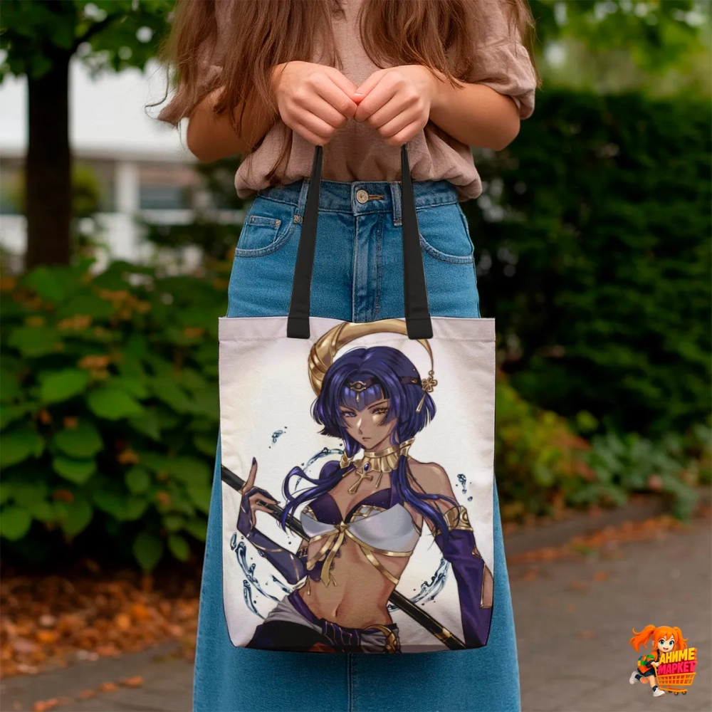 Сумка шоппер с принтом Genshin Impact