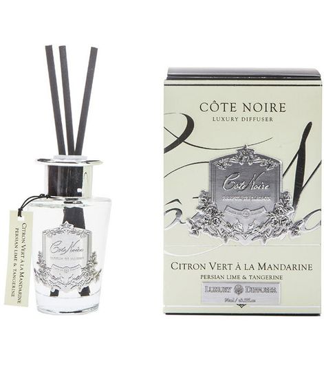 Зеленый лимон, ароматический диффузор в серебряном декоре, Cote Noire