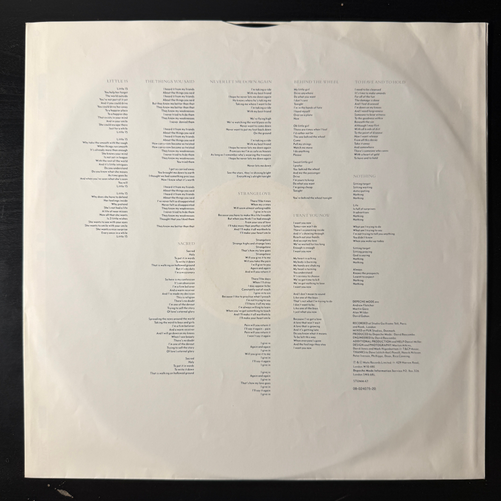 Depeche Mode - Music For The Masses (Голландия 1987г.)