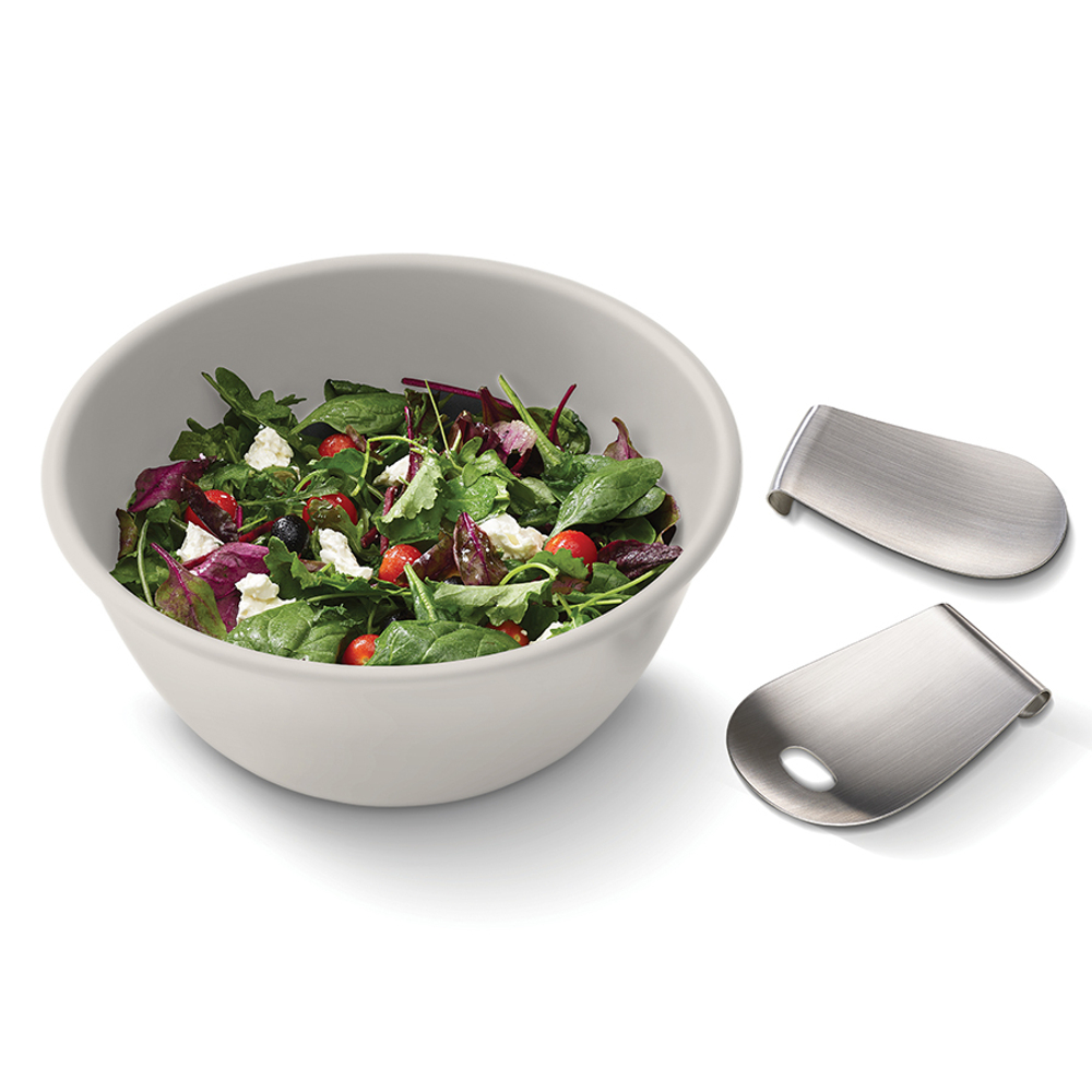 Миска с приборами для салата uno stone