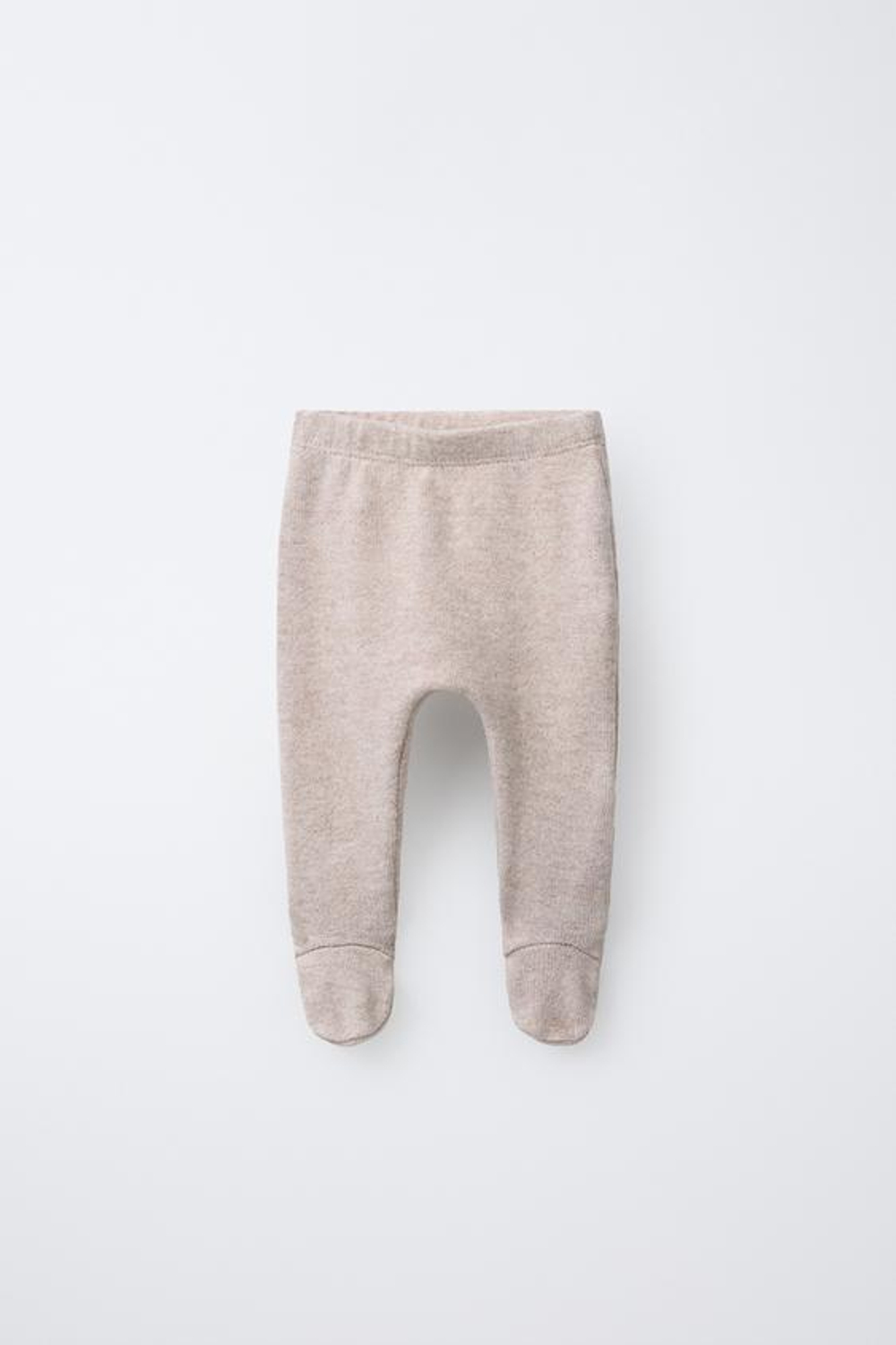 ZARA ЛЕГИНСЫ ИЗ МЯГКОЙ ТКАНИ, ЭКРЮ