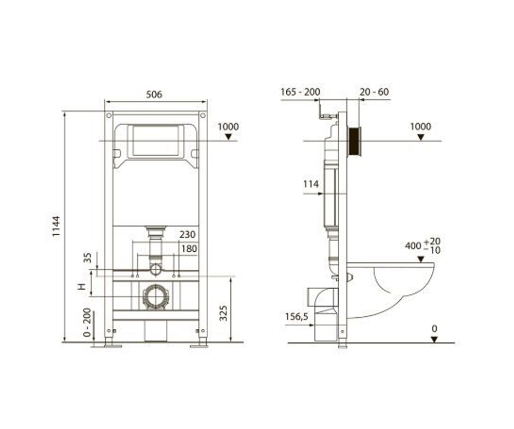 Инсталляция для подвесного унитаза TECEspring, пластиковая панель смыва TECEspring R, черная матовая S955102