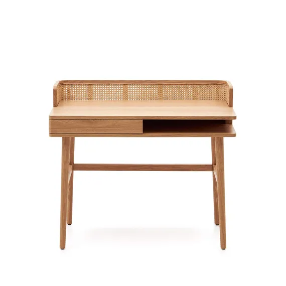 Письменный стол Araxi 105x62 см из массива ясеня и ротанга