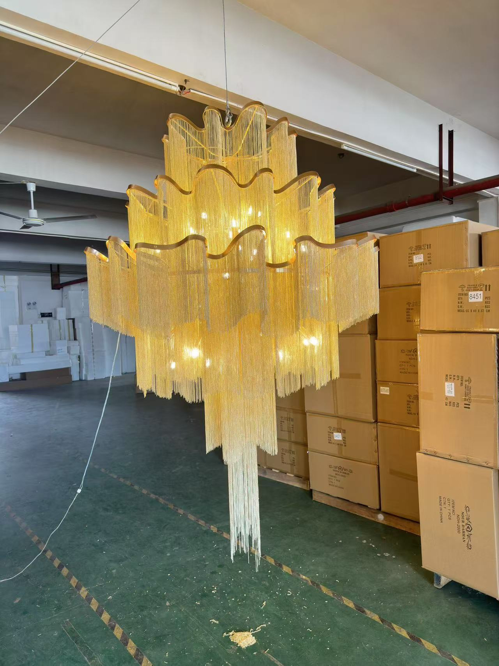 Pendant design lamp Stream by Terzani (Gold)
