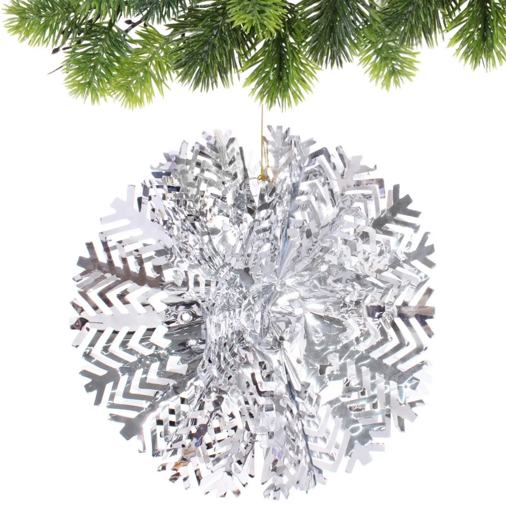 Украшение фольгированное «Снежный шар» d-30 см, Серебро