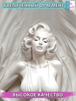 Объемные 3D Фотообои девушка из мрамора