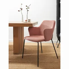 Стул Dwight, розовый фактурный шенилл