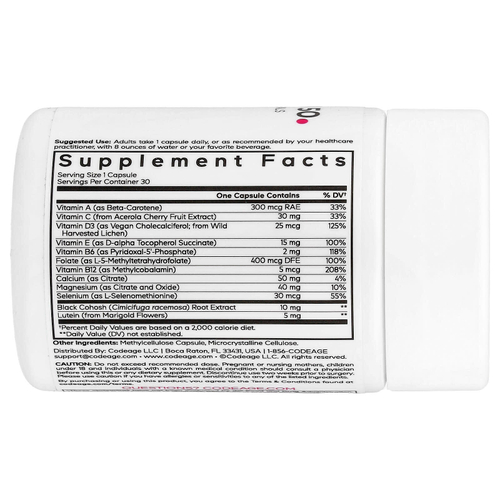 Codeage, Multivitamin 50, мультивитамины для женщин, 30 растительных капсул