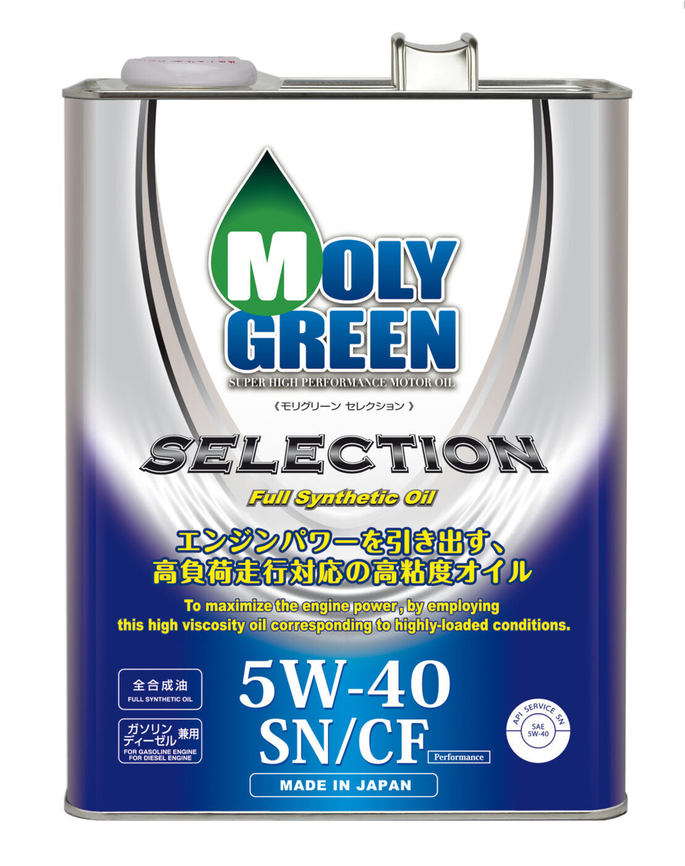 Моторное масло MolyGreen Selection SN･CF 5W-40 4л