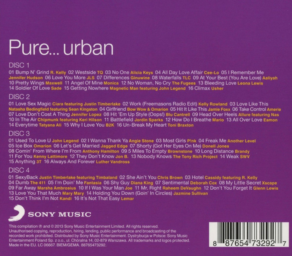 Сборник / Pure... Urban (4CD)