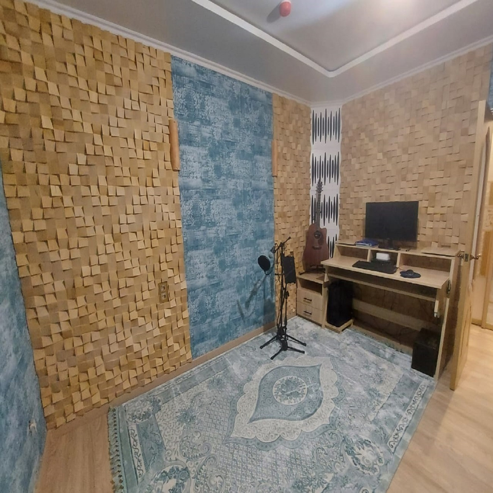 Деревянная мозаика для стен Wood Mosaic Береза Акустическая панель
