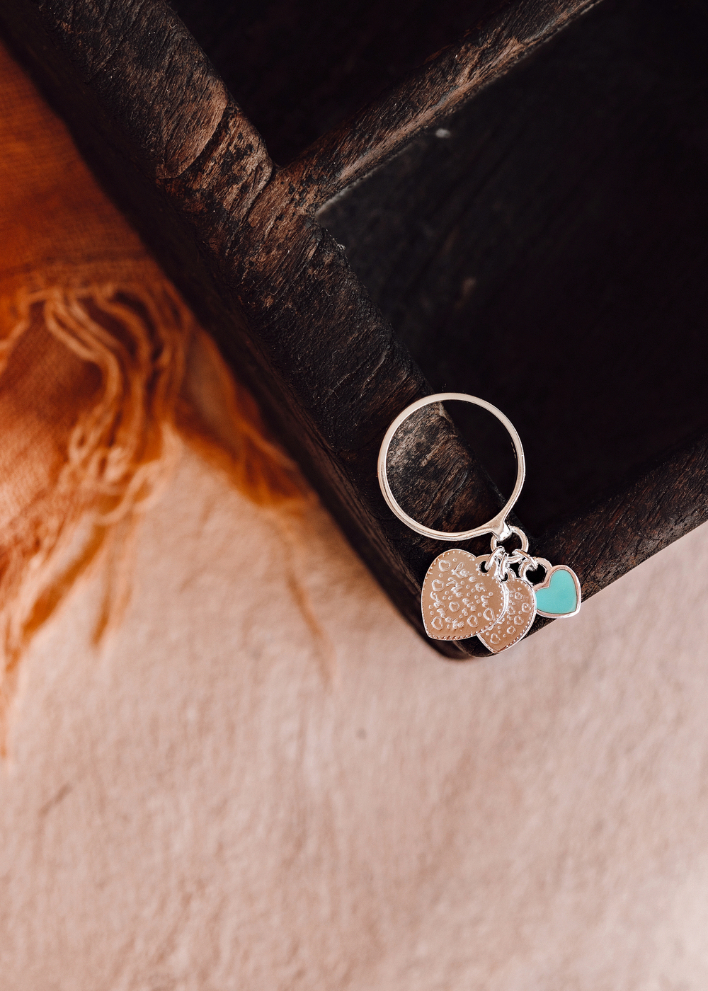 Кольцо «Хати Трио» с лазурной эмалью