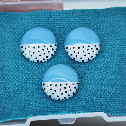 Принт, 16мм, круглый, стеклянный кабошон