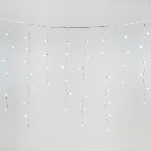 ULD-B20007-480/DTA/RC WHITE IP44 Бахрома светодиодная, 20м. С пультом. 480 светодиодов. Белый свет. Провод прозрачный. ТМ Uniel