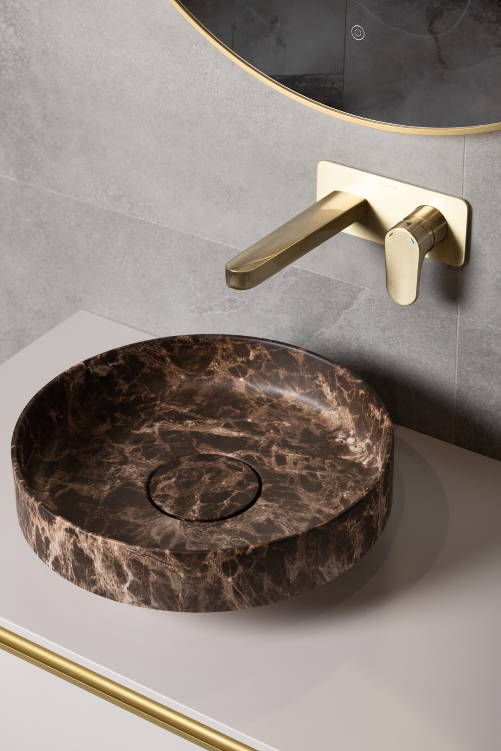 Boheme Раковина накладная Corian 400*130 Emprador
