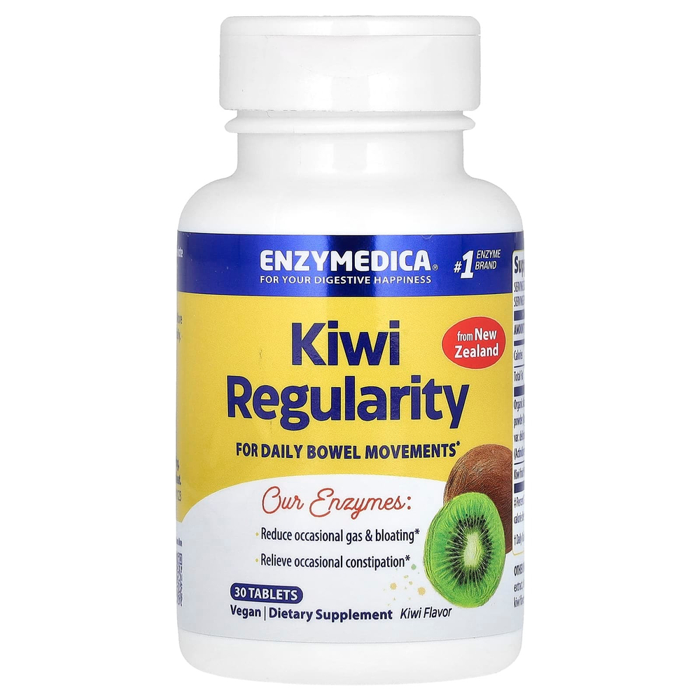 Enzymedica, Kiwi Regularity, киви, 30 таблеток (300 мг в одной таблетке)