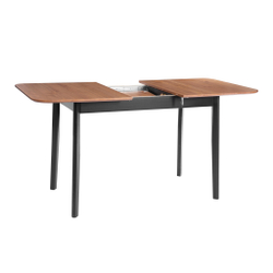 Стол Соната Люкс раздвижной/Sonata Lux extension table массив сосны, антик/чёрный, 120-(150)х75х75 см