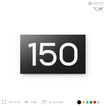 Номер на дверь 150, табличка на дверь для офиса, квартиры, кабинета, аудитории, склада, черная 120х70 мм, Айдентика Технолоджи