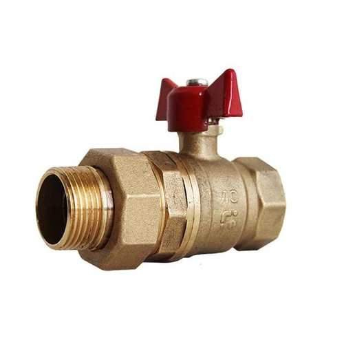 Кран шаровой со сгоном 1'' бабочка 11Б27п1 БАЗ Standart PN40