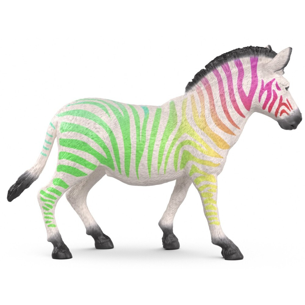 Schleich - Зебра с радужным рисунком 90th Anniversary Edition 72265