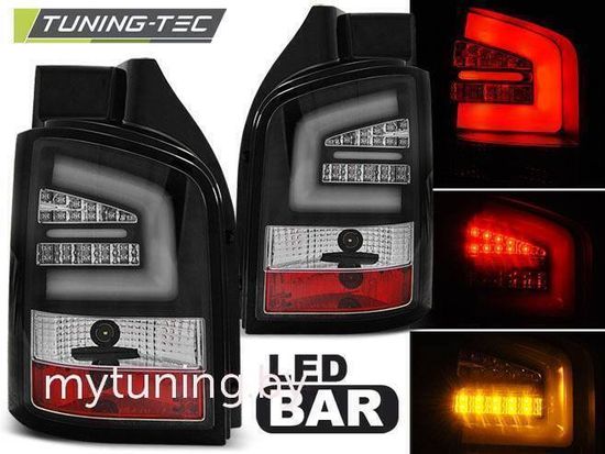 Фонари задние LED BAR BLACK для VW T5 04.10-15