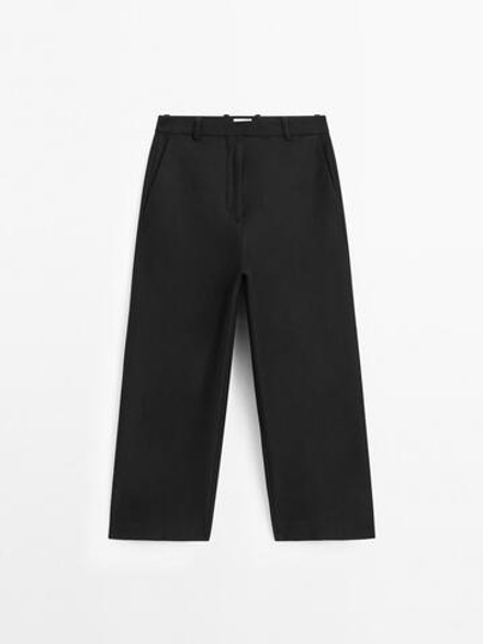 Massimo Dutti Классические брюки капри – Limited Edition, черный