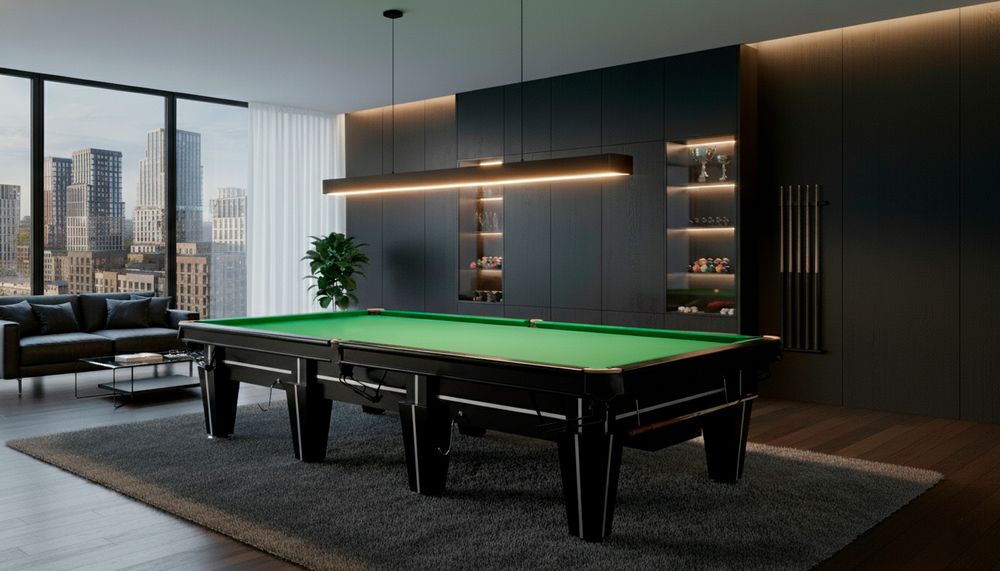 Бильярдный стол для русской пирамиды RASSON "Magnum" (12 футов, черный)