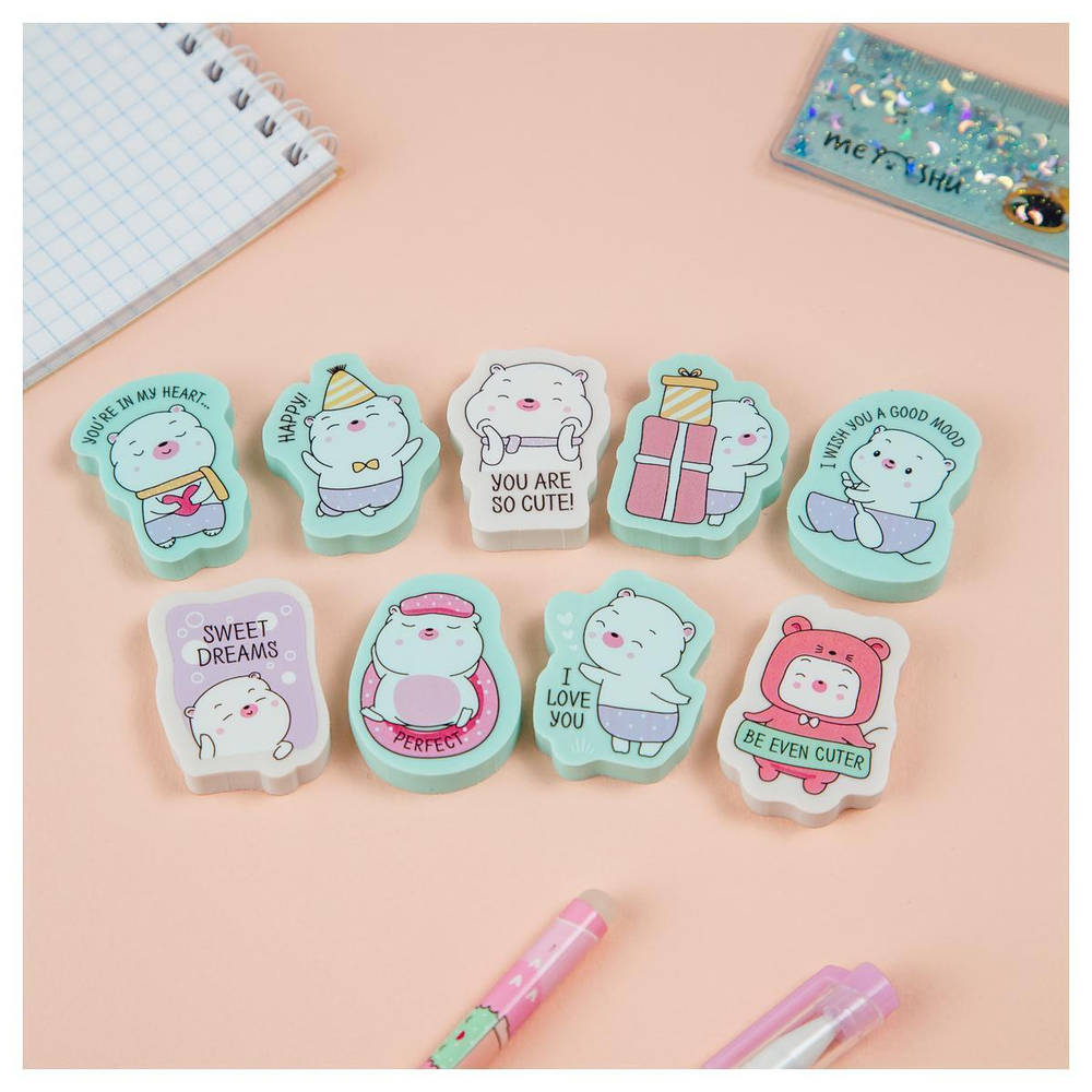 Ластик 40*30*13мм. фигурный, термопластичная резина "Сute" (MESHU)