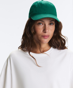 OYSHO Кепка из 100%-го хлопка с эффектом выгорания, зеленый