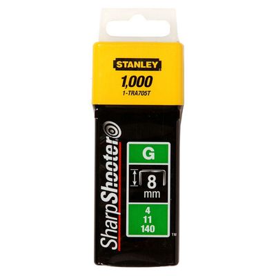 Скобы для степлера STANLEY HEAVY DUTY тип ''G'' 8мм*1000шт  1-TRA705T