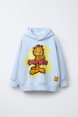 ZARA ХУДИ С ПРИНТОМ В СТИЛЕ ГРАФФИТИ GARFIELD © PAWS INC, ГОЛУБОЙ