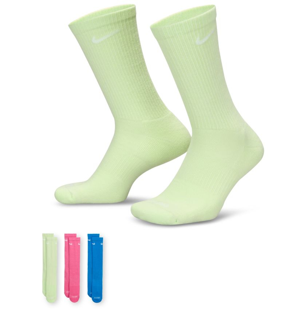 Теннисные носки Nike Everyday Plus Cushioned Training Crew 3P - multicolor