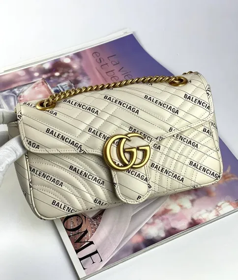 Маленькая сумка Gucci GG Marmont The Hacker Project белый