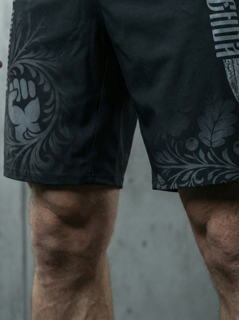 Шорты спортивные тренировочные LEGENDA Хохлома серая (3XL)