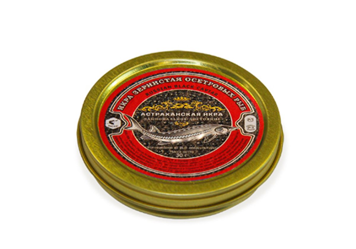 Икра черная стерляжья Астрахань, 30г