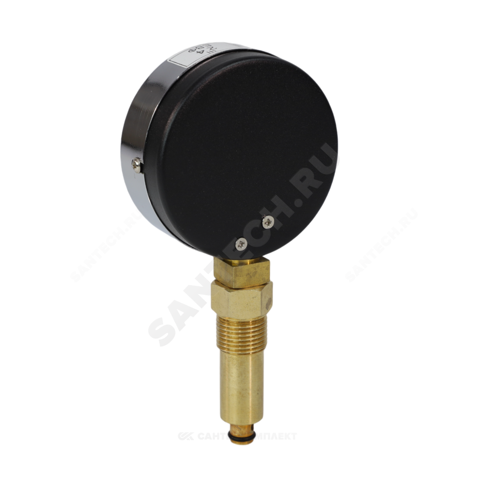 Термоманометр МД04 радиальный Дк80 0-1,0 МПа L=40мм G1/4" 120С с переходником на G1/2" ЭКОМЕРА МД04-80-G-1МПа-120-L-40-РИ