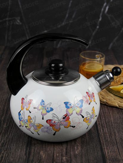 Чайник 2,5 л. эмалированный со свистком Kamille KM 1035