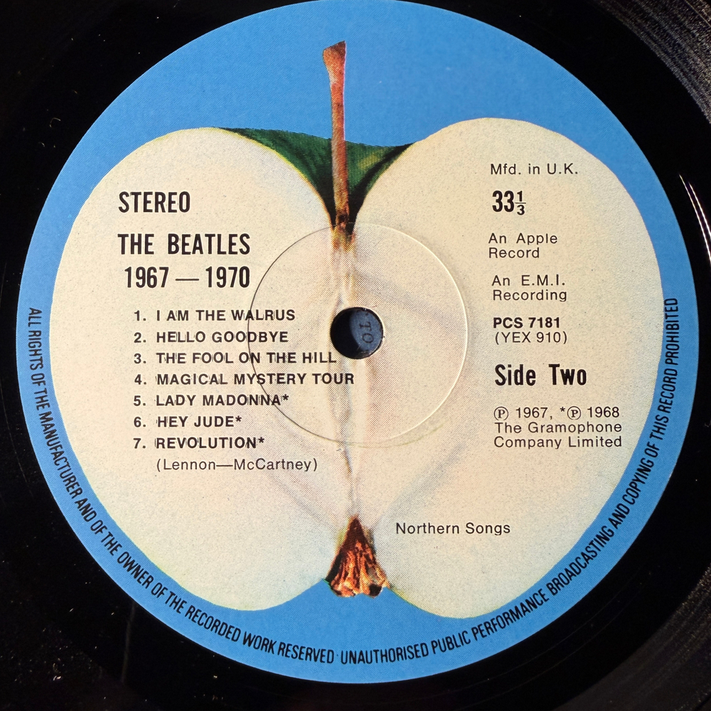 The Beatles ‎– 1967-1970 2LP (Англия 1973г.)