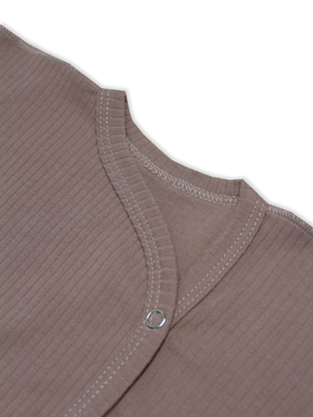 Распашонка на кнопках Рубчик Тауп Грей RinaAmari