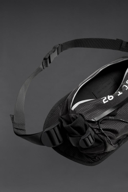 ZARA ПОЯСНАЯ СУМКА ИЗ НЕЙЛОНА, АНТРАЦИТОВО-СЕРЫЙ